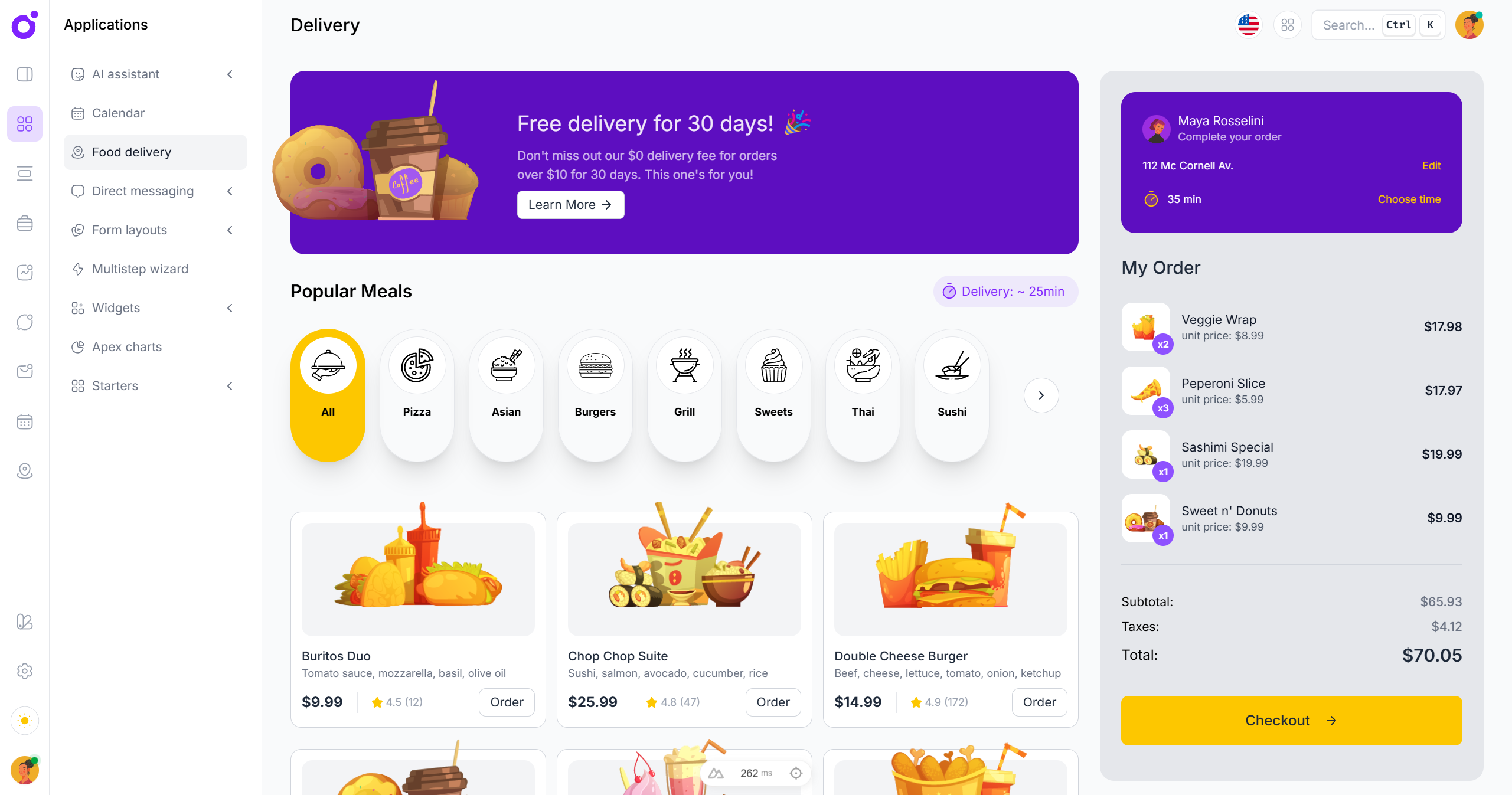Tairo - Delivery dashboard