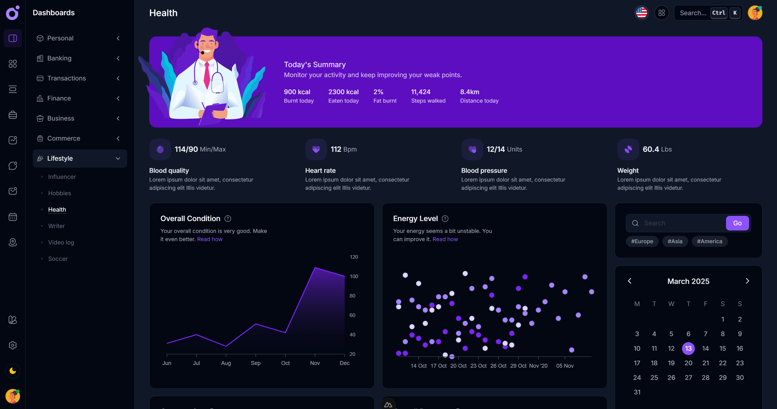 Tairo - Health dashboard