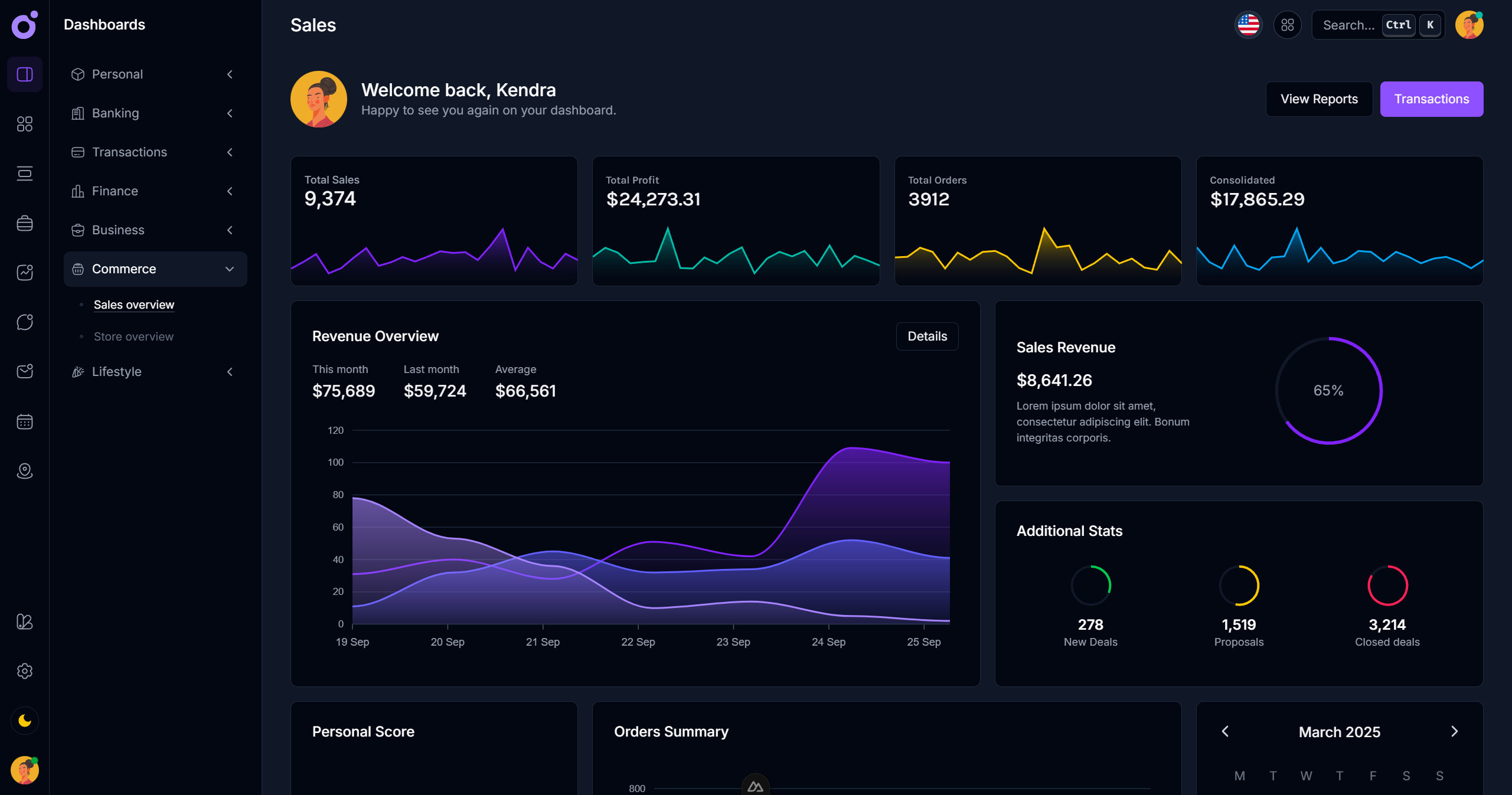 Tairo - Sales dashboard