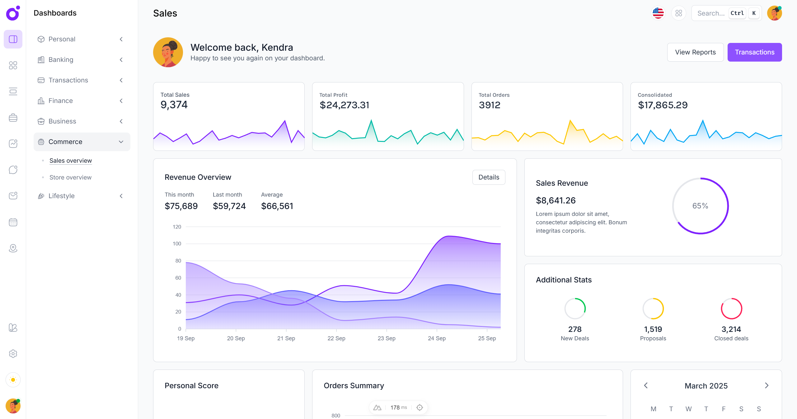 Tairo - Sales dashboard