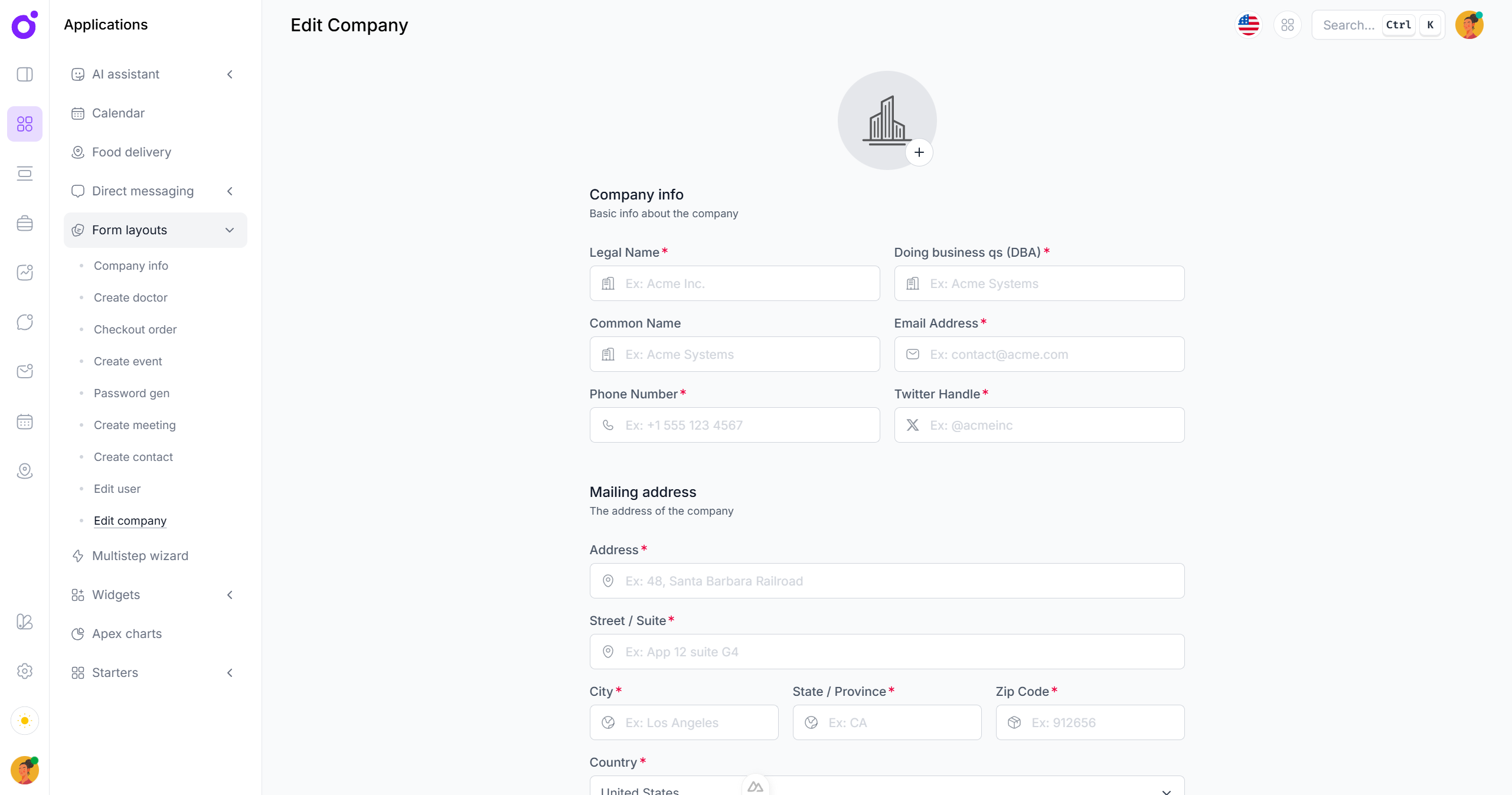 Tairo - Edit Company