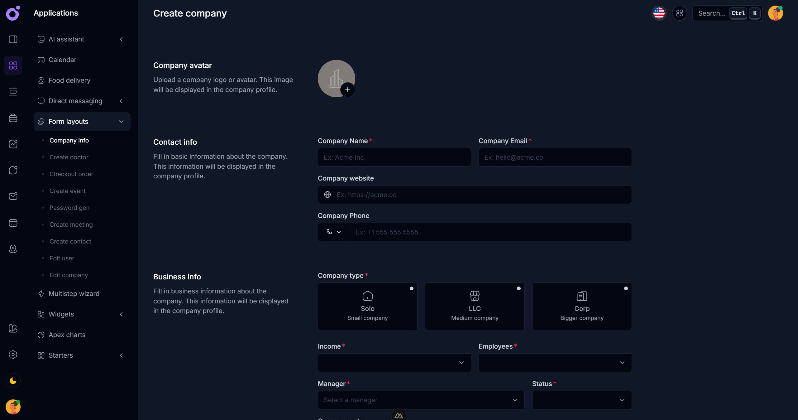 Tairo - Form layout 1