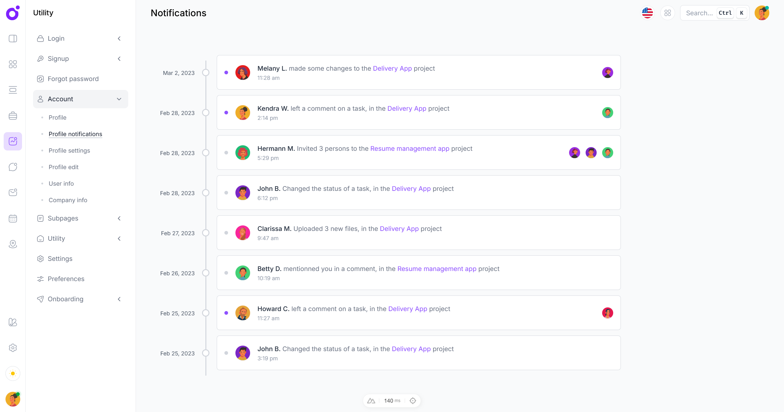 Tairo - Notifications