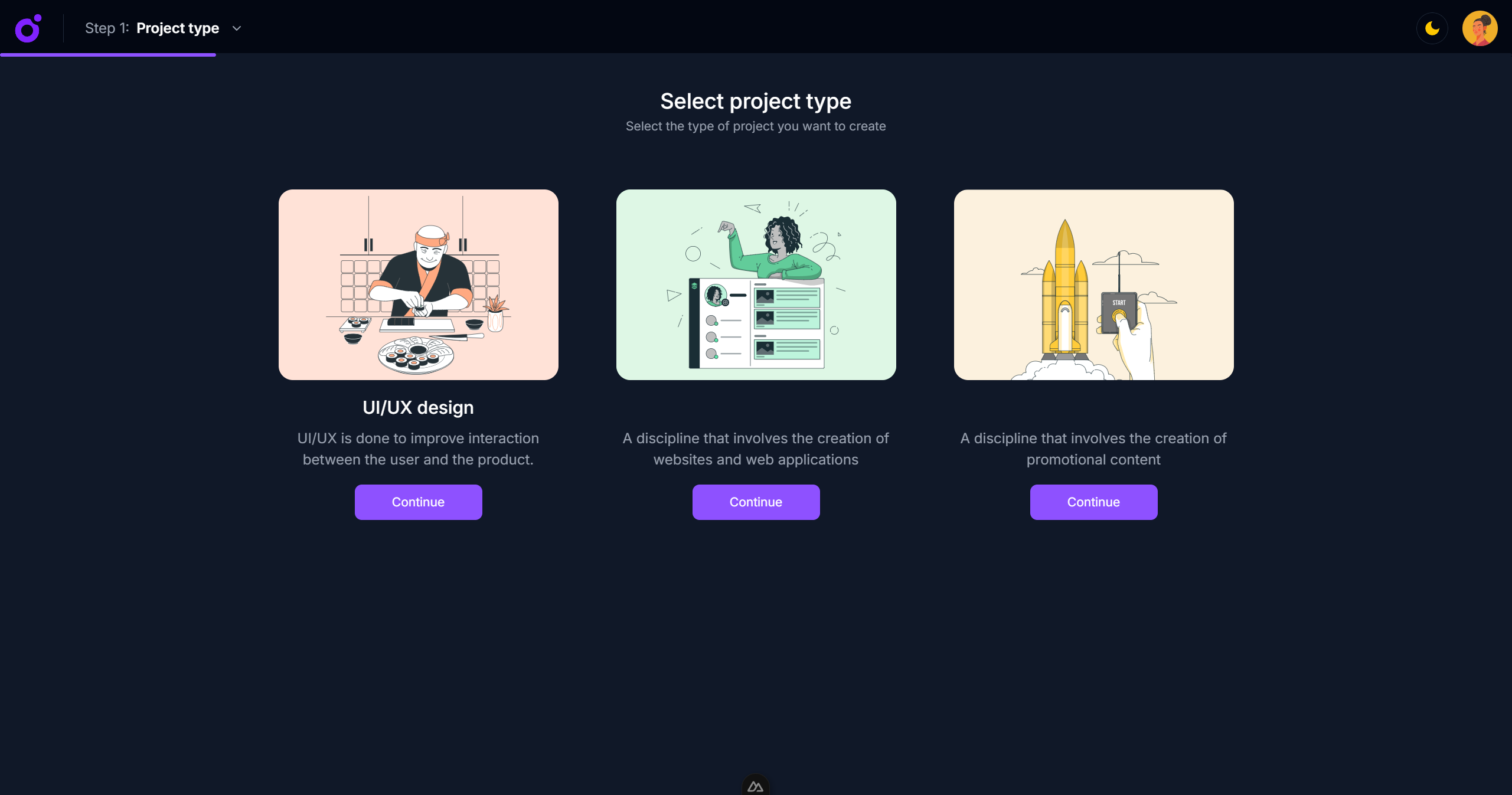Tairo - Wizard — Step 1